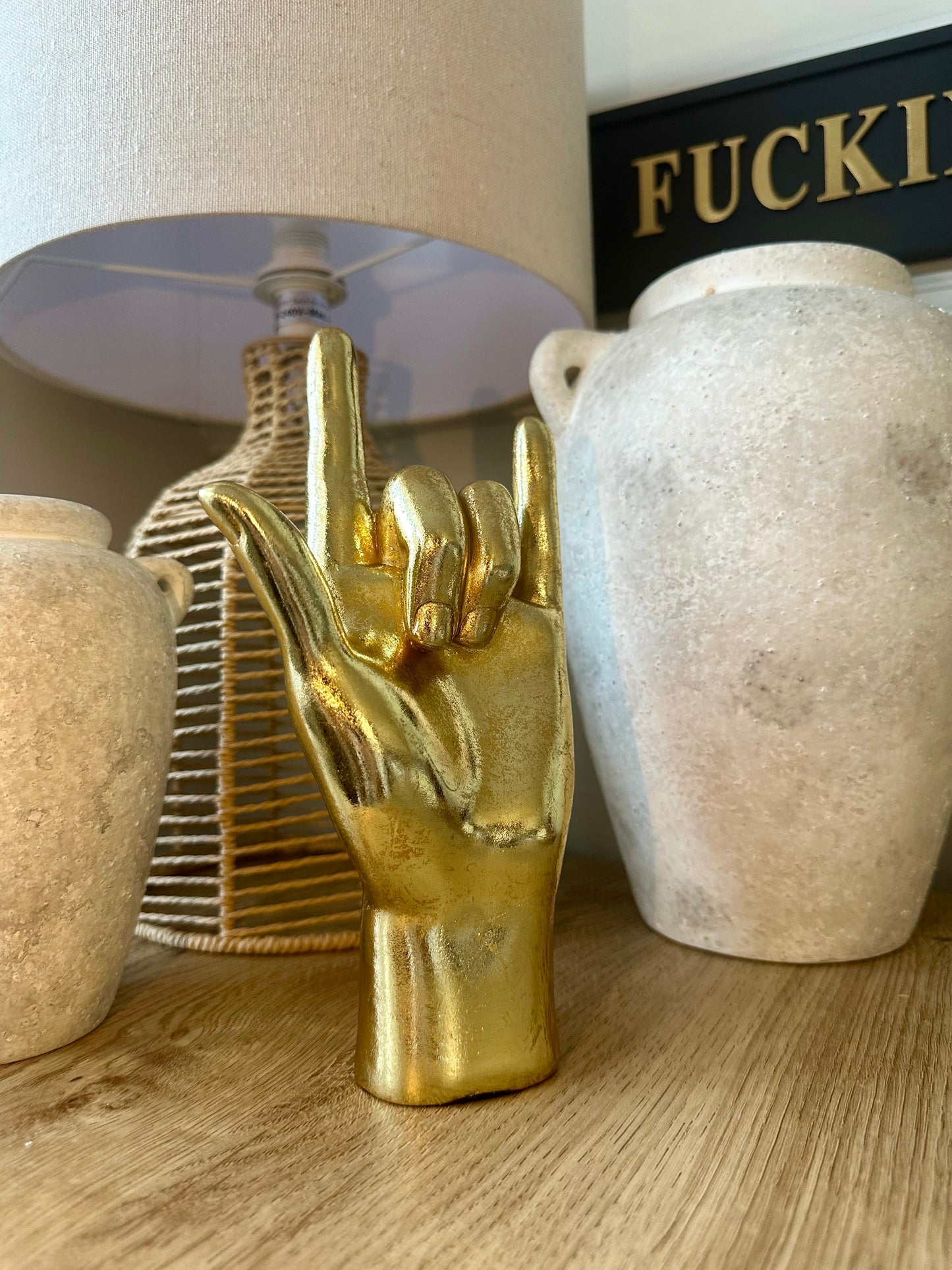 Gold “Rock On” Hand