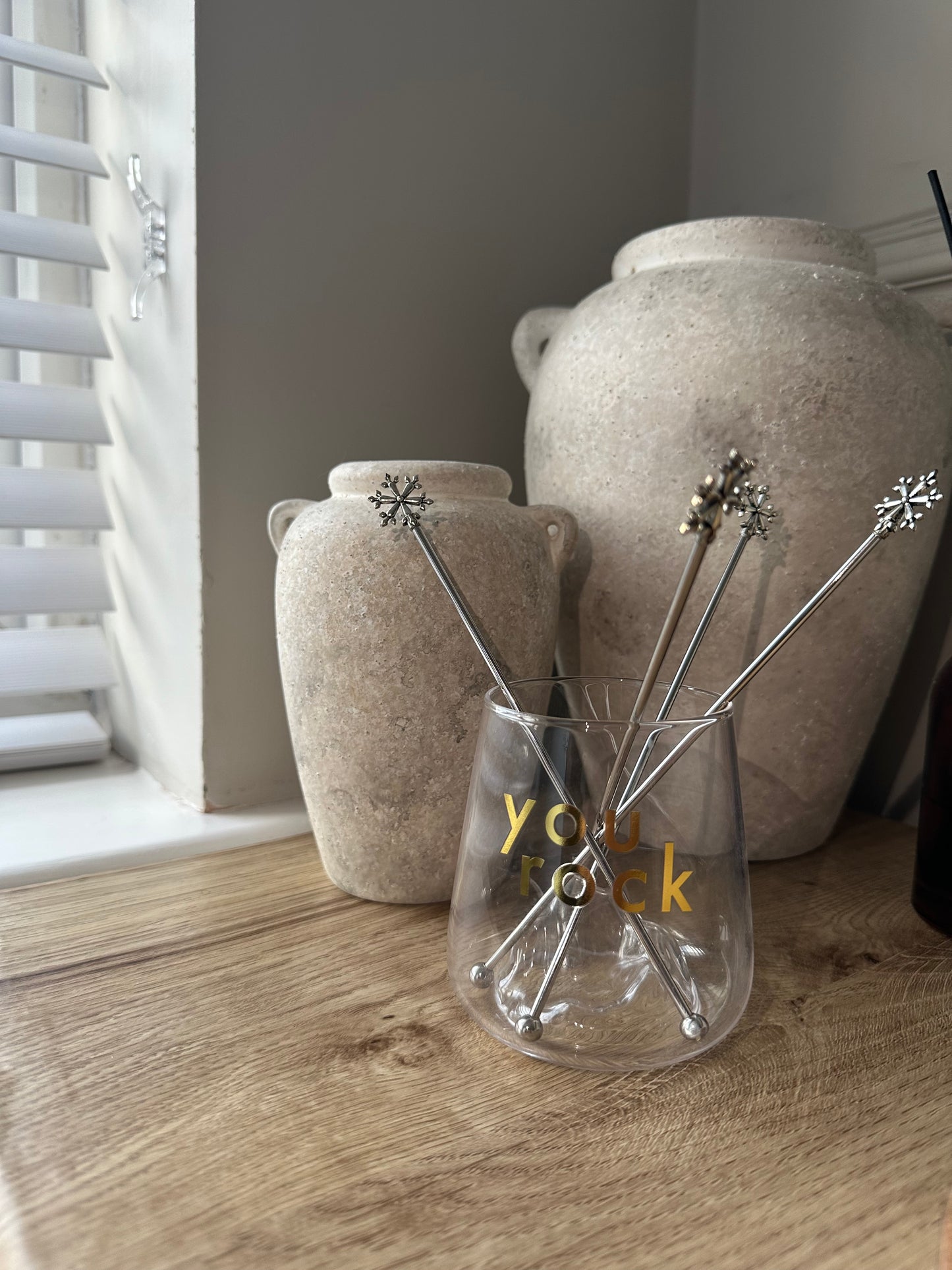 Snowflake drinks stirrers