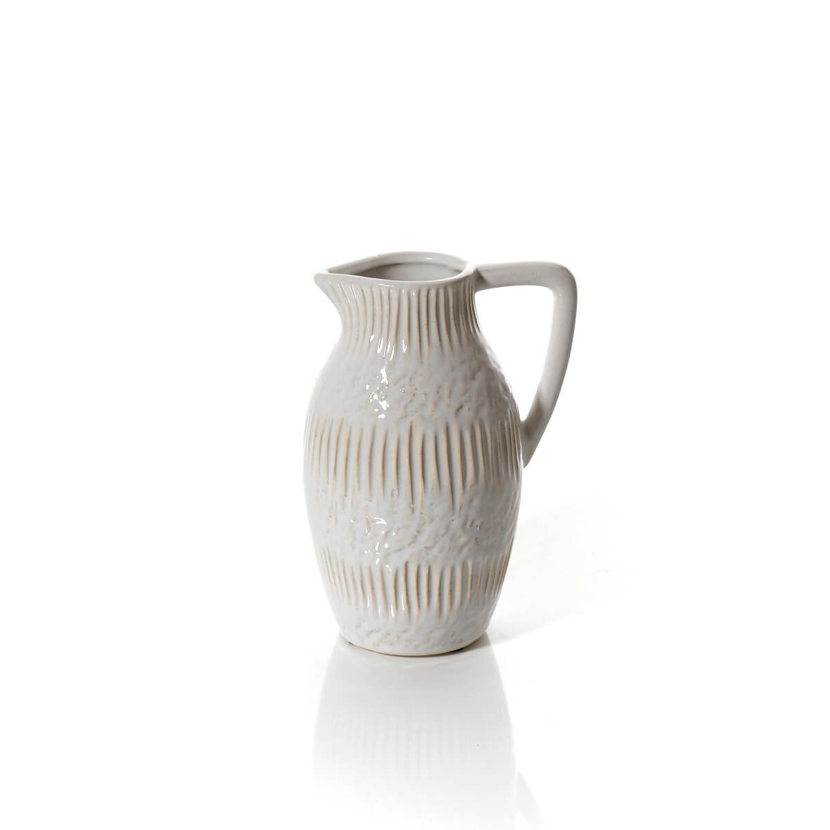 White Embossed Jug