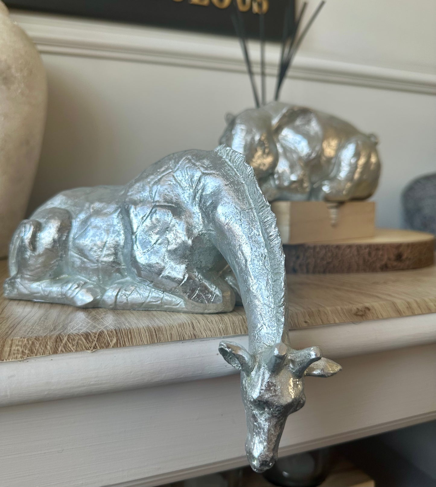 Sleepy Giraffe & Elephant