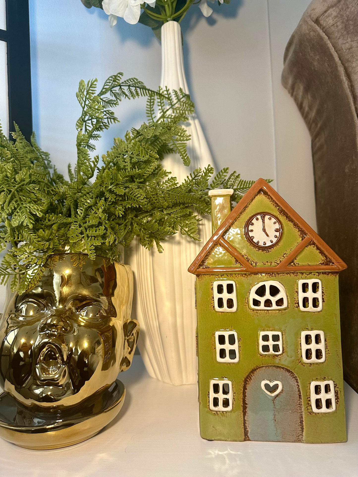 Olive Green Clock House