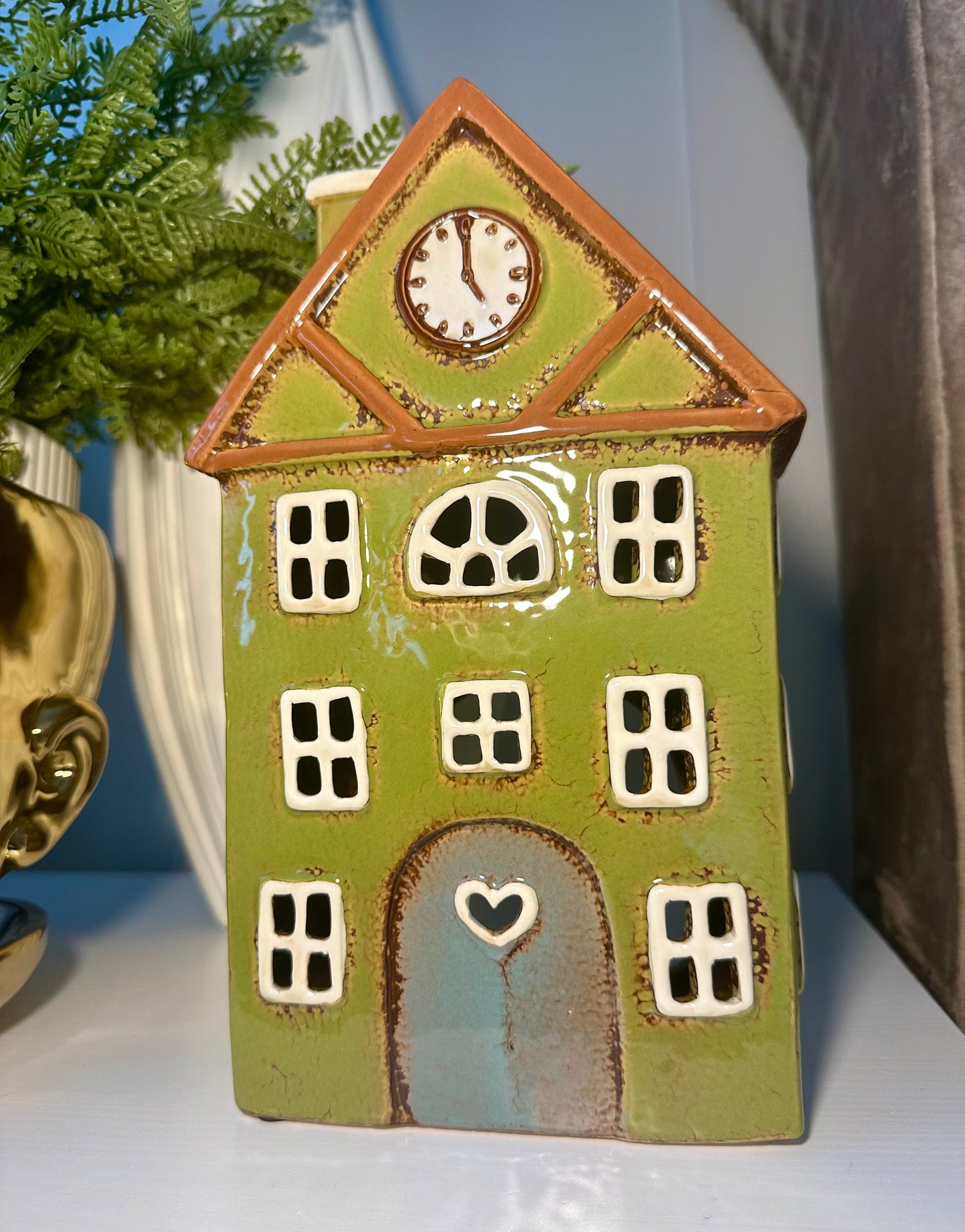 Olive Green Clock House