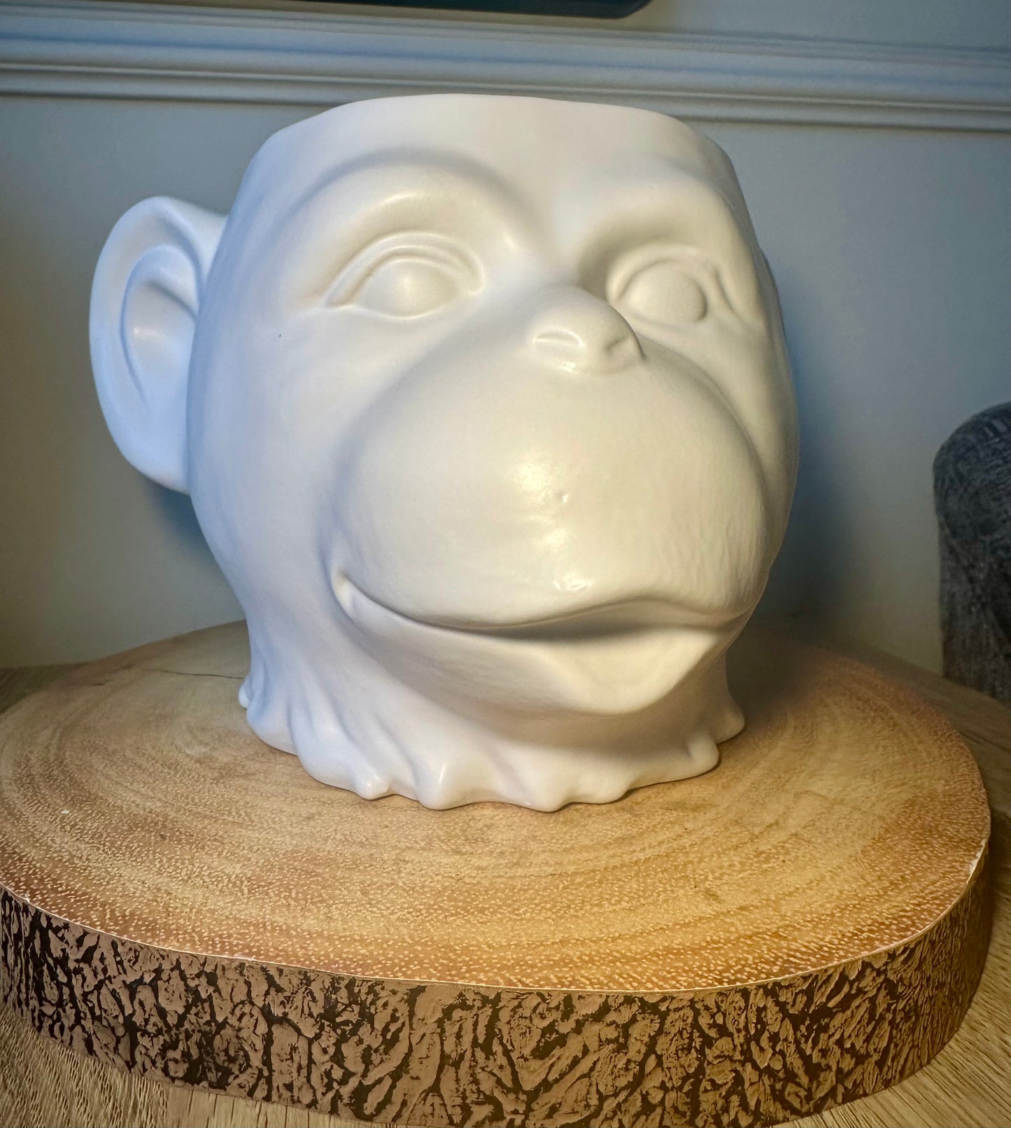 Large Ceramic Monkey Pot