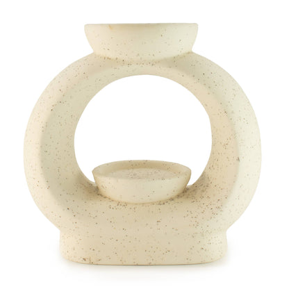 Ceramic Zen Oil Burner - CIrcle Pebble  - Marble Effect