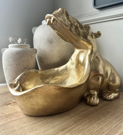 Gold Hungry Hippo Storage Bowl