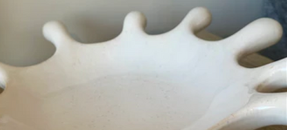 White Ceramic Splash Bowl