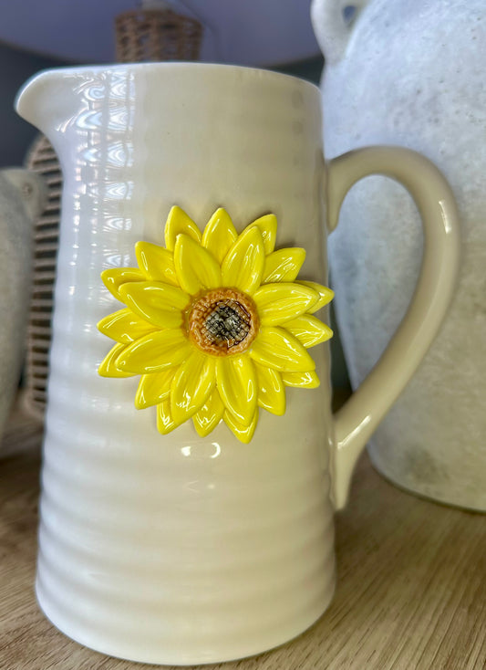 Sunflower 3D Ceramic Jug Vase