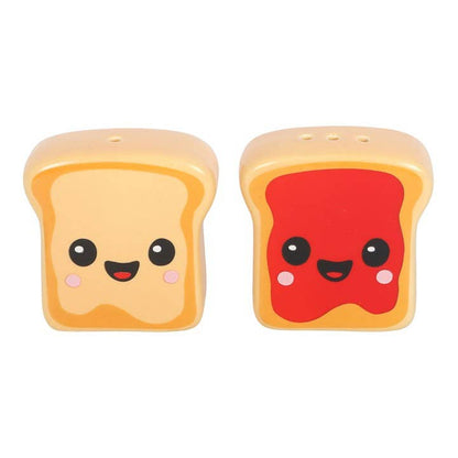 Toast Salt and Pepper Shakers in Toaster Holder