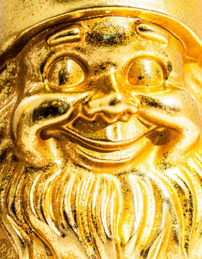 Large Gold "Naughty Gnome" Figure